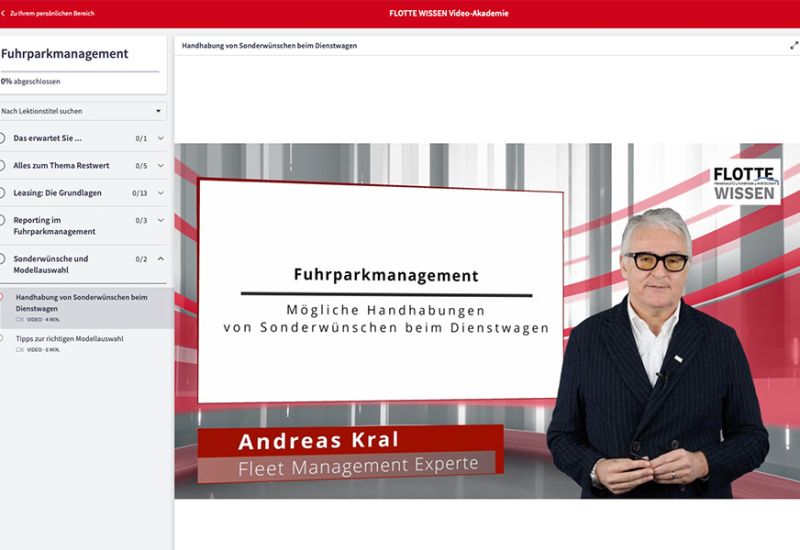  Video-Akademie: Achtung Falle! So handhaben Sie Sonderwünsche beim Dienstwagen