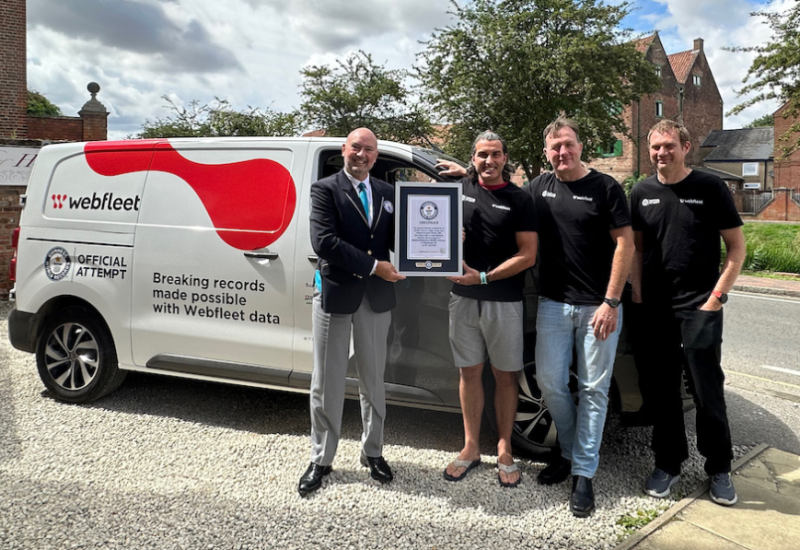  Webfleet stellt neuen E-Transporter-Reichweitenrekord auf