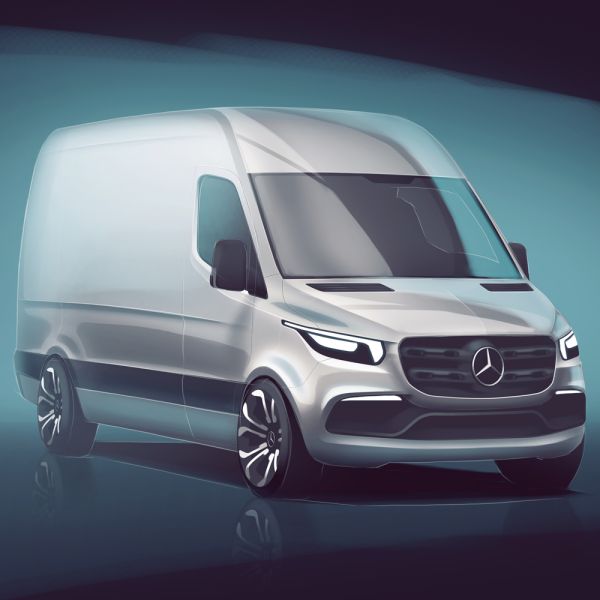  Mercedes: Skizze zeigt neuen Sprinter 