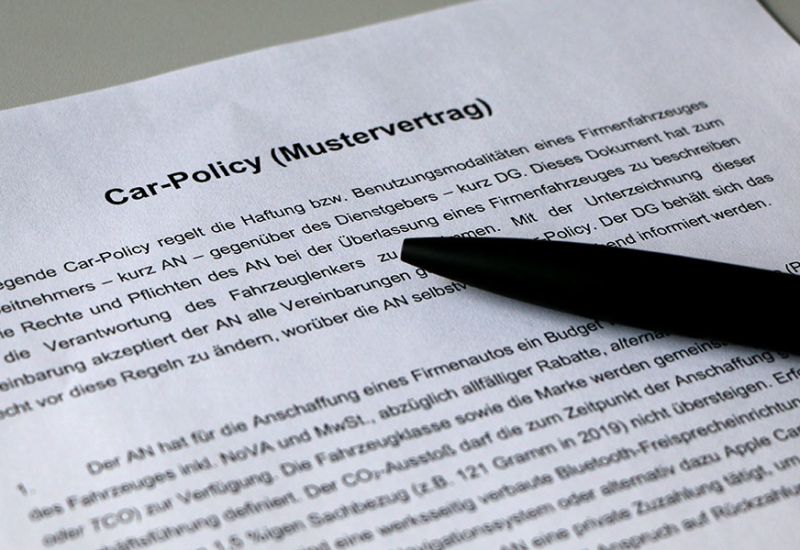 Car Policy: Spielregeln für den Fuhrpark