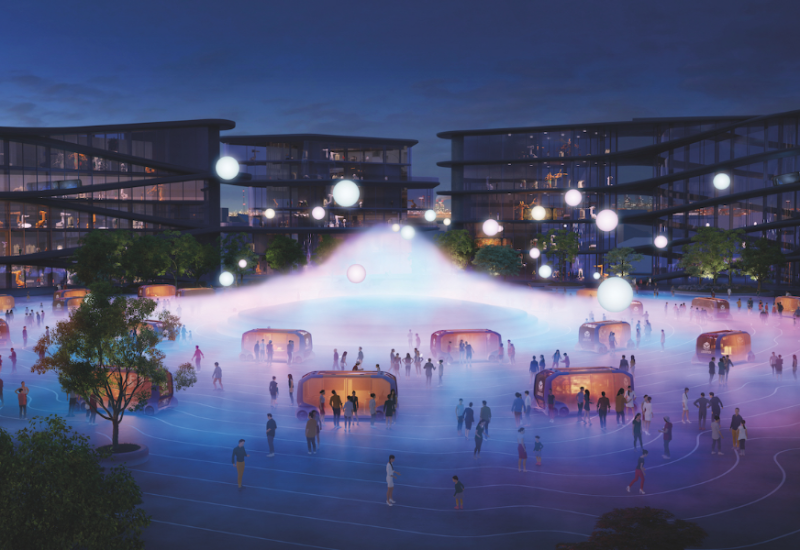  Modellstadt am Fuß des Mount Fuji